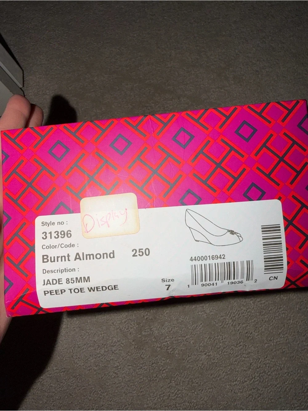 Tory Burch jade 85mm Beige Patent Peep-Toe Heels with Gold Logo